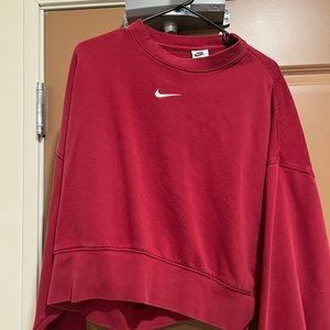 Red Nike crew neck size medium